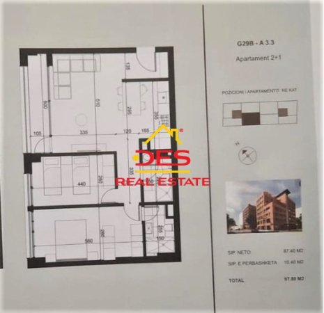Tirane, shitet apartament 2+1+BLK Kati 2, 98 m² 107.580 Euro (Bulevardi i Ri)
