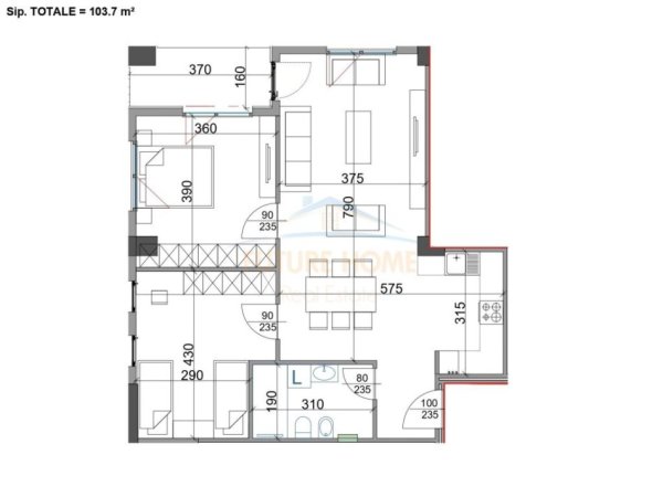 Shitet, Apartament, 2+1, Kompleksi Aura, Laprake