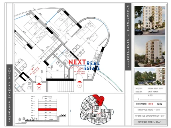 REZERVO PRONEN VETEM ME 500€!  APARTAMENT 1+1 NE REZIDENCEN "EMERA"