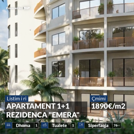 APARTAMENT 1+1 NE REZIDENCEN "EMERA"