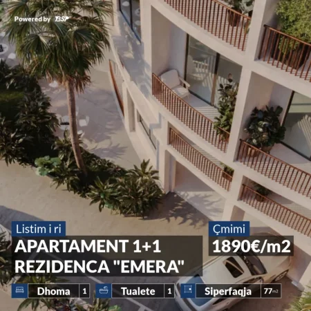 REZERVO PRONEN VETEM ME 500€! APARTAMENT 1+1 NE REZIDENCEN "EMERA"