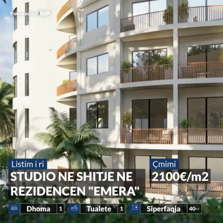 REZERVO PRONEN VETEM ME 500€! STUDIO NE SHITJE NE REZIDENCEN "EMERA"