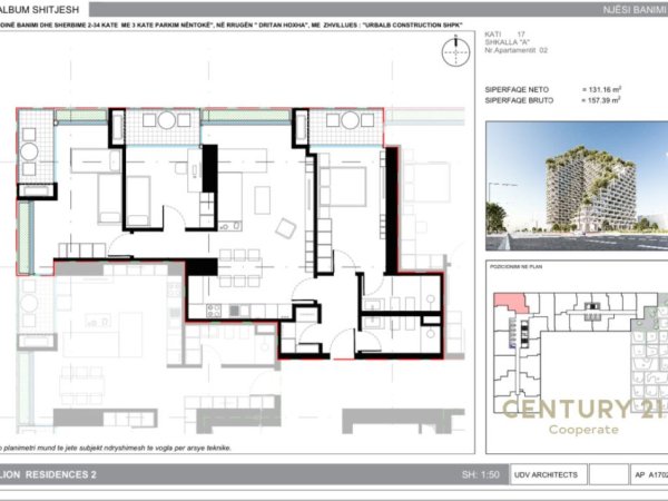 SHESIM APARTAMENT 3+1+2 TEK LION PARK 2! Zogu I Zi