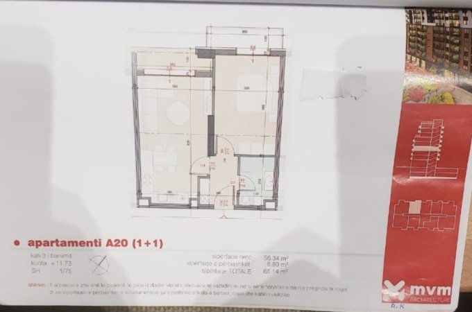 OKAZION shitet apartament +post parkimi tek Fusha e Aviacionit vetem 94.660 euro