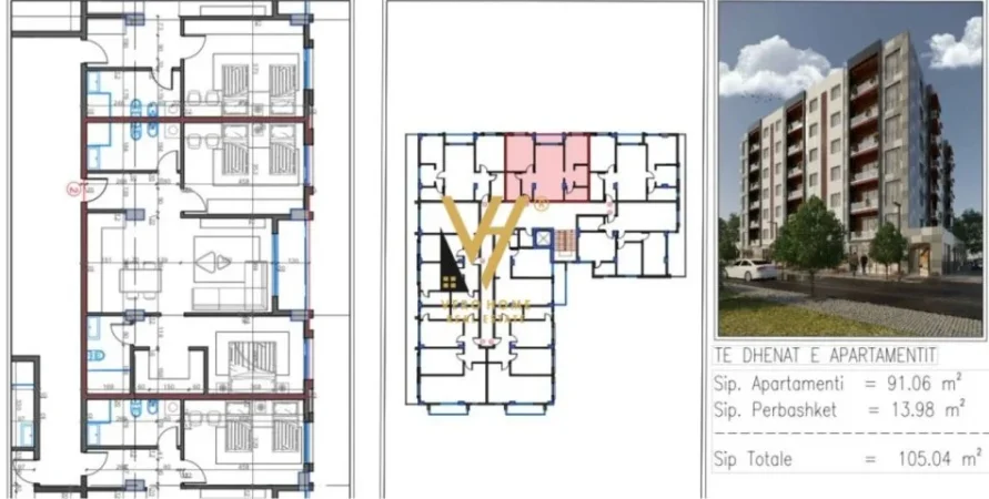 SHITET APARTAMENT 2+1+2 TE KOMPLEKSI GOLDEN HAND , PASKUQAN 105.040 EURO