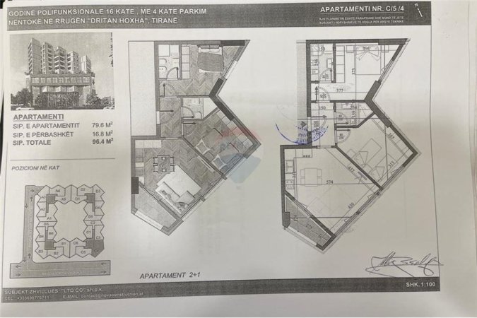 Shitet Apartament 2+1+2 te Rruga "Dritan Hoxha"