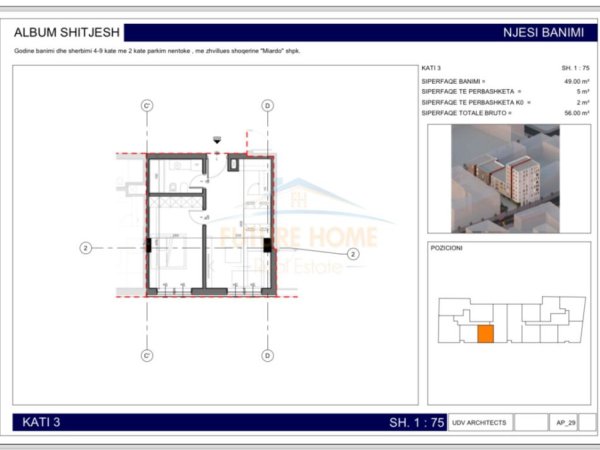 Shitet apartament 1+1 Bulevardi i Ri