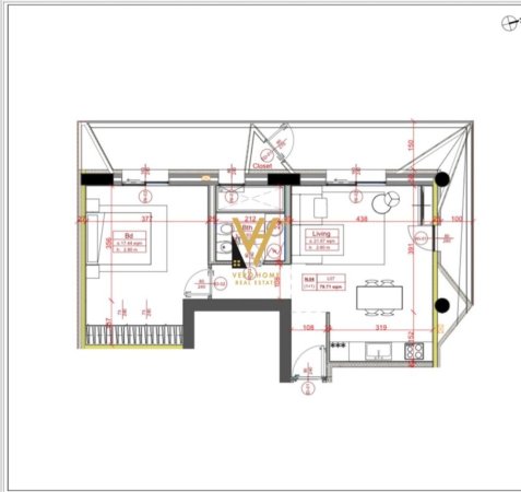 SHITET APARTAMENT 1+1+BLK TE KOMPLEKSI ALTANA LUXURY RESIDENCE 303.520 EURO