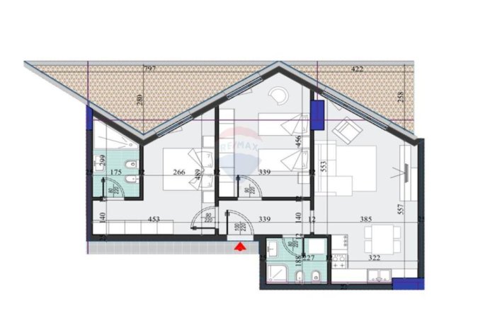 Apartament ne shitje, 2+1 me verande tek "Colonnade Residences"!