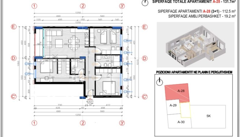 🔱APARTAMENT 3+1 NE SHITJE TE BULEVARDI I RI