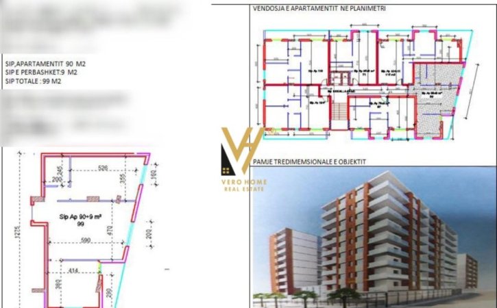 SHITET APARTAMENT 2+1+BLK NE VLORE 129.000 EURO