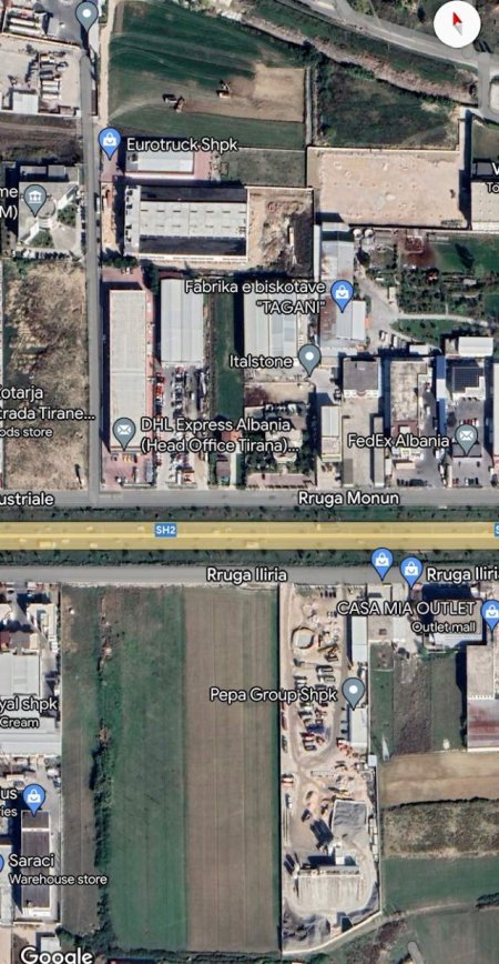 Tirane, shes truall 11.000 m² 1.870.000 Euro (Autostrad Tr-Dr Dytesore)
