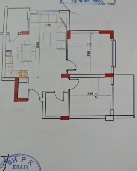 Shesim apartament 2+1 te Gjiri i Lalzit