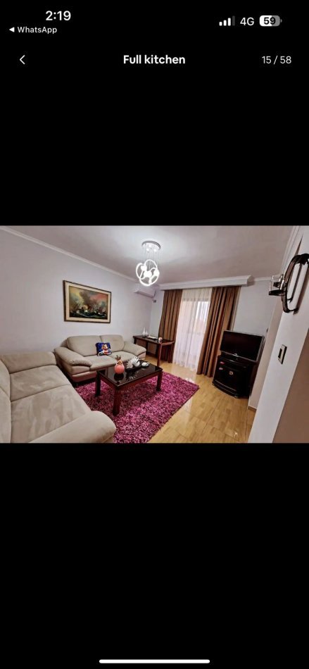 Tirane, jepet me qera apartament 2+1+Ballkon, Kati 4, 80 m2 600 € 