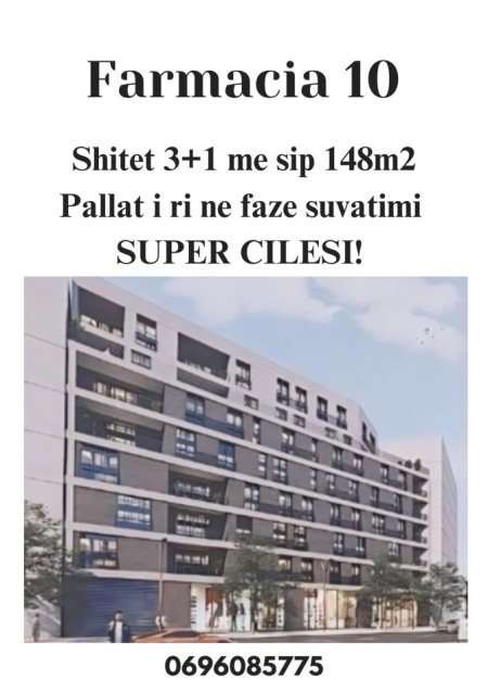 Tirane, shitet apartament 3+1, , 148 m2 (Farmacia 10)