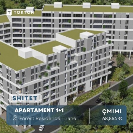 Tirane, shitet apartament 1+1, Kati 8, 61 m2 68,554 € 