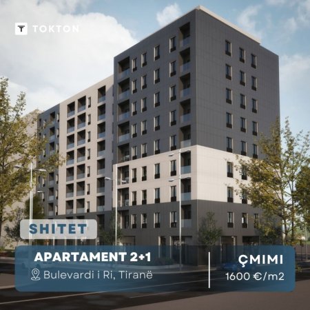 SHITET, APARTAMENT 2+1, BULEVARDI I RI, TIRANË