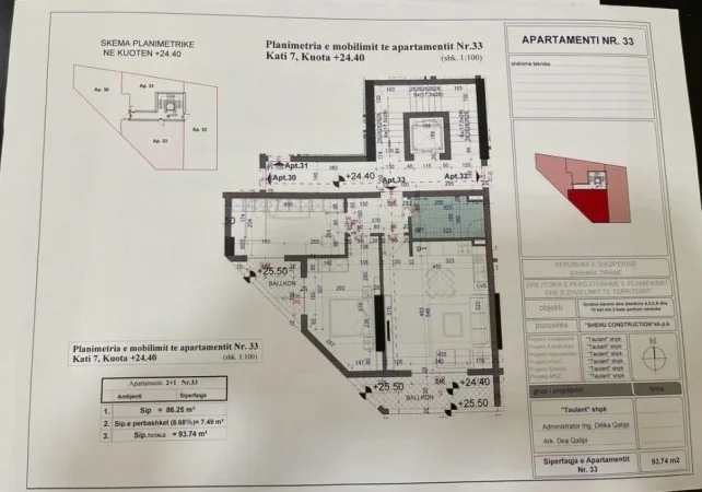 Apartament 2+1 për shitje tek Rruga "Metrush Luli"