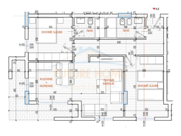 Tirane, shitet apartament 2+1+Ballkon, Kati 4, 110 m2 181,800 € (Ish parku)