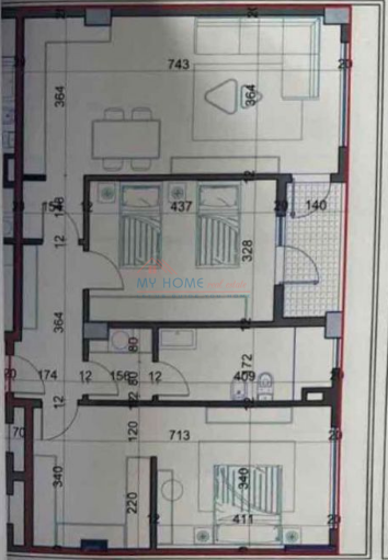 Tirane, shitet apartament 2+1+Ballkon, Kati 4, 114 m² 85,800 € (Kamez)