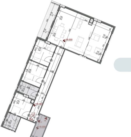 Tirane, shitet apartament 2+1, Kati 5, 148 m² (Qsut)