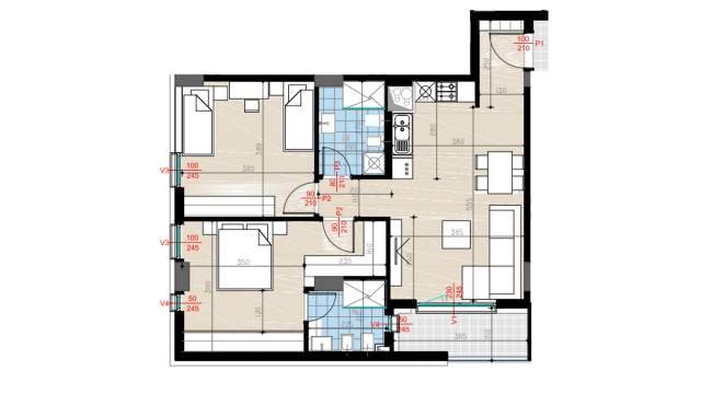 Tirane, jepet me qera apartament 2+1+BLK Kati 2, 98 m² 700 Euro (Rruga e Kosovareve)