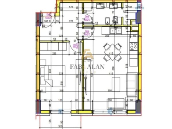 Tirane, shitet apartament 1+1, Kati 4, 81 m² (Astir)