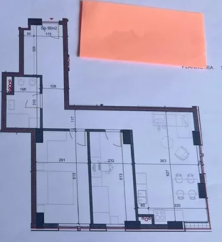 Tirane, shitet apartament 2+1, Kati 8, 94 m² 106,600 € (Shkoze)