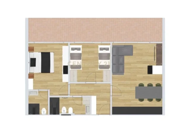 Tirane, shes apartament+verande | Penthouse 2+1+Aneks+Ballkon, Kati 2, 102 m² 175,000 € (Shkolla e Kuqe)