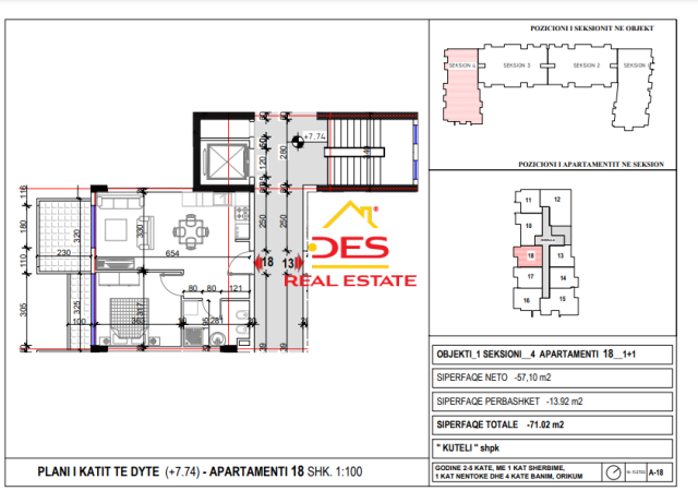 Vlore, shitet apartament 2+1+Ballkon, Kati 2, 86 m² (Orikum)