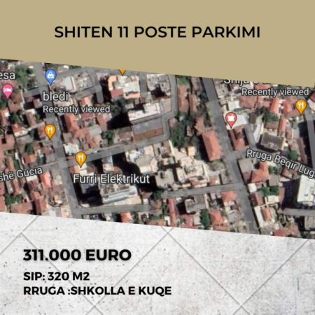 Tirane, shitet garazh Kati -1, 320 m² 311.000 Euro (Shkolla Kuqe)