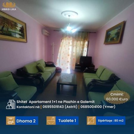 Golem, shes apartament 1+1 Kati 3, 80 m² 60.000 Euro (Golem)