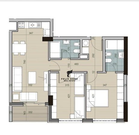 Tirane, shitet apartament 2+1, Kati 3, 104 m² 96,500 € (UNIVERS CITY)