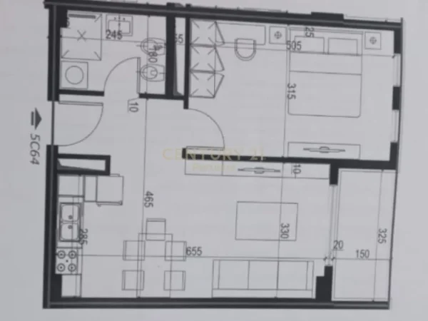 Tirane, shitet apartament 1+1+Ballkon, Kati 6, 67 m² 60,000 € (Univers City, prane QTU-së)