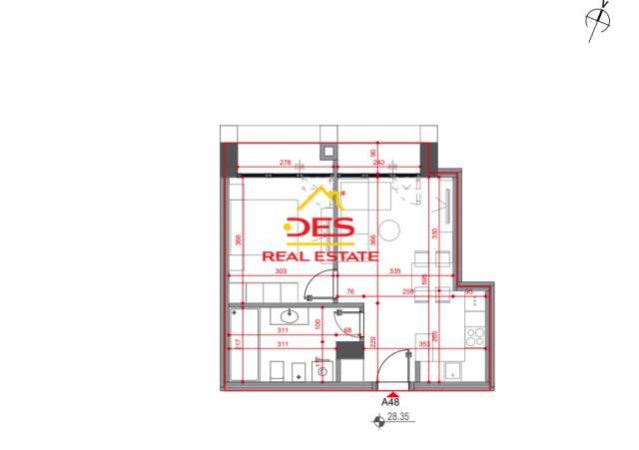 Tirane, shitet apartament 1+1+BLK Kati 8, 60 m² 83.400 € (Rruga Riza Cerova)