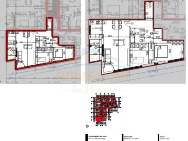 Tirane, shitet apartament 2+1+Aneks+Ballkon, Kati 6, 110 m² 160,000 €