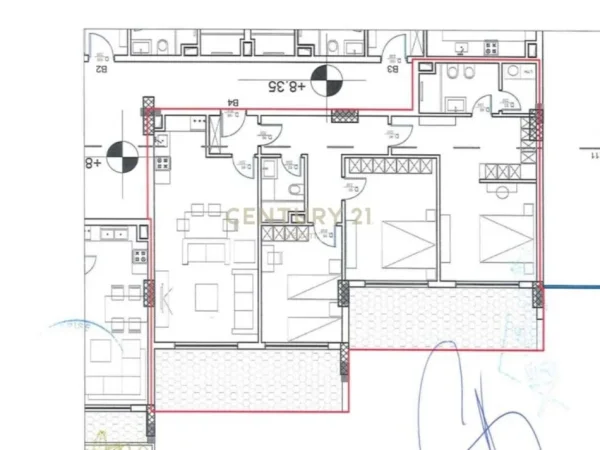 Tirane, shes apartament 3+1+Aneks+Ballkon, Kati 1, 191 m² 350,000 € (Liqeni Thate)
