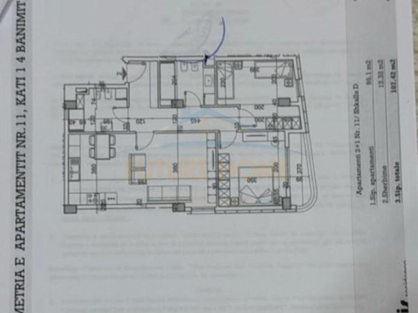Shitet, Apartament 2+1+Post Parkimi, Oasis Residence 160,000 €