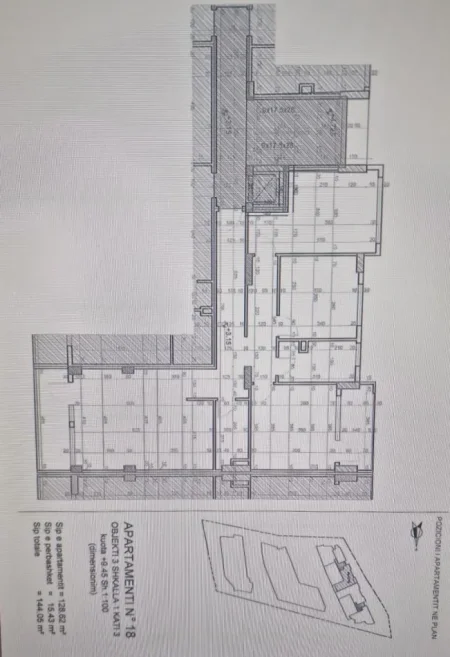 Tirane, shitet apartament 3+1+2, Kati 3, 145 m² 220,000 € prane Kopshtit Zoologjik