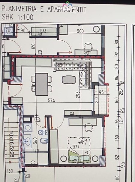 Tirane, shes apartament 1+1+Ballkon Kati 2, 59 m² 56,300 € (paskuqan)