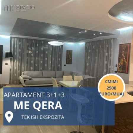 Tirane, jepet me qera apartament 2+1+BLK Kati 2, 212 m² 2.500 Euro (Ish Ekspozita)