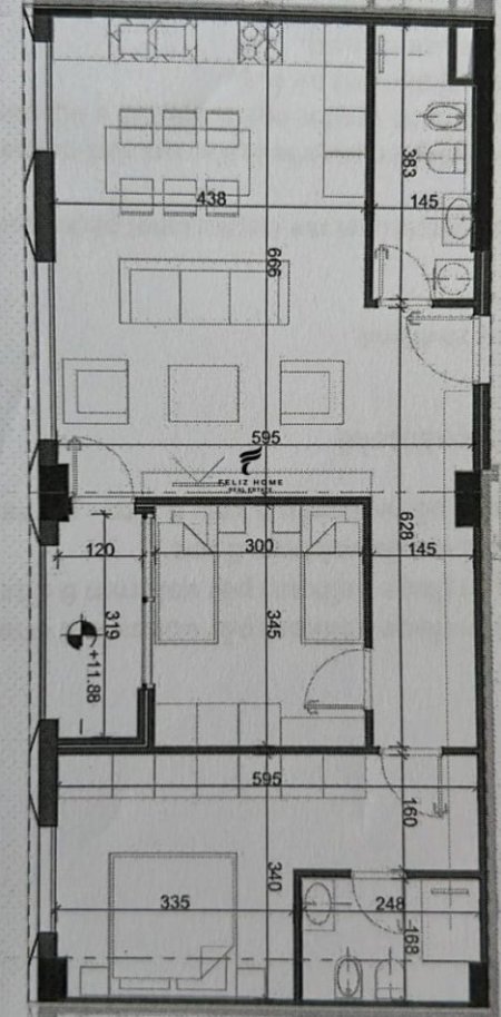 Tirane, shitet apartament 2+1 Kati 3, 102 m² 150,000 € (RRUGA JORDAN MISJA)