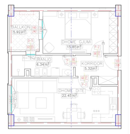 Tirane, shitet apartament 1+1 Kati 7, 65 m² 104,000 € (Mbrapa globe)