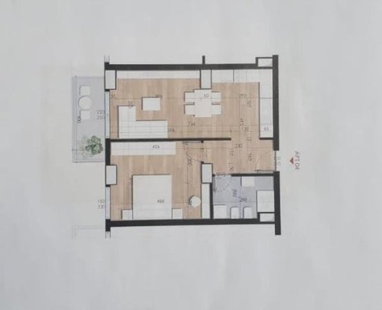 Tirane, shitet apartament 1+1+Ballkon Kati 1, 74 m² 100,000 € (Ish Fusha Aviacionit)