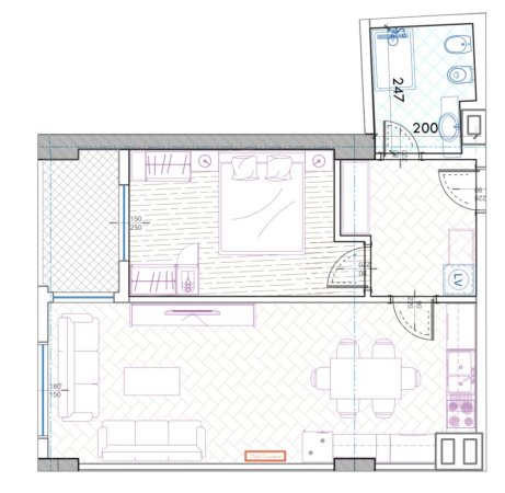 Tirane, shitet apartament 1+1 Kati 5, 73 m² 117,000 € (Mbrapa Globe)