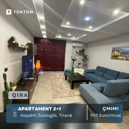 JEPET ME QIRA, APARTAMENT 2+1, 110 M2, KOPSHTI ZOOLOGJIK, TIRANË, 900 EUR/MUAJ