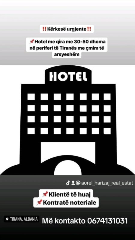 Tirane, jepet me qera hotel , 