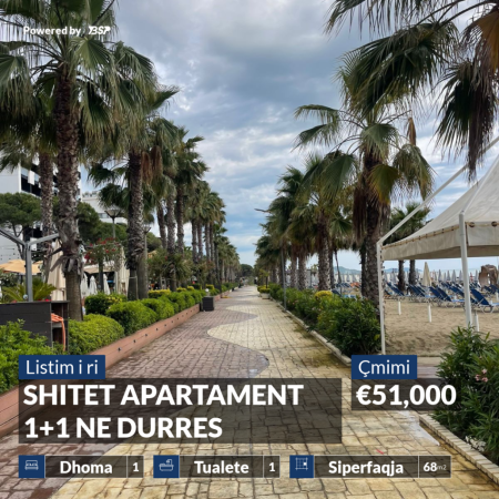 Durres, shitet apartament 1+1 , 68 m² 51.000 € 