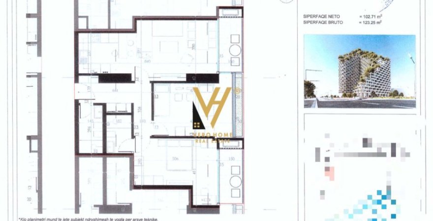 Tirane, shitet apartament 2+1+Ballkon Kati 11, 123 m² 252.000 € (ZOGU I ZI)