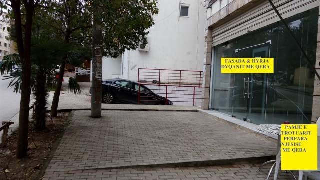 Tirane: Jepet me Qera Ambient Biznesi/Dyqan,i përshtatshëm për veshje, kepucë, shërbime telefonie, exchange, fast-food/grill etj, kati nivel trotuari,